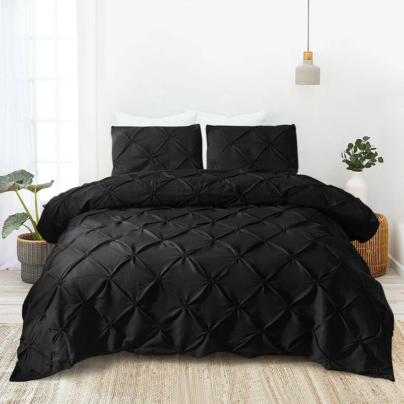 Pinch Pleat Pintuck пододеяльник наволочка Комплект постельного белья пододеяльник