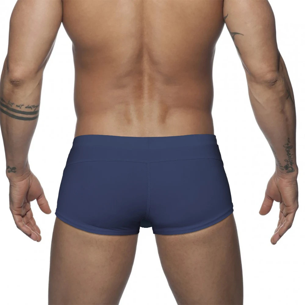 Summer Mens Swim Trunks Nylon Quick Dry Swimwear Sexy Low Waist Bathing Suit Fashion Male Sport Beach Surfing Boxer Board Shorts