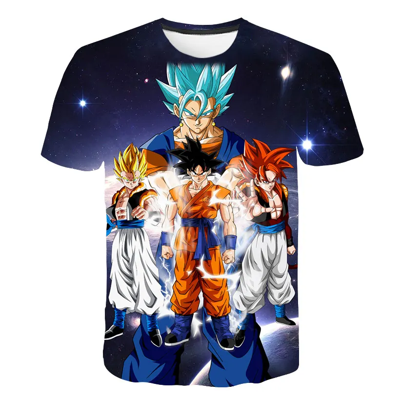 Новое поступление, крутая 3d футболка Goku Dragon Ball Z, летняя модная мужская футболка с коротким рукавом, аниме DBZ Harajuku, футболки