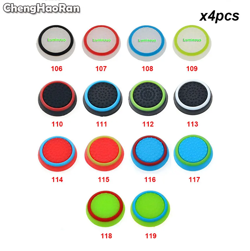 

ChengHaoRan 4pcs Analog Thumb Stick Grips Cap For PS5 PS4 Pro Slim PS3 Controller Joystick Cover For Xbox 360 One X S/Switch Pro
