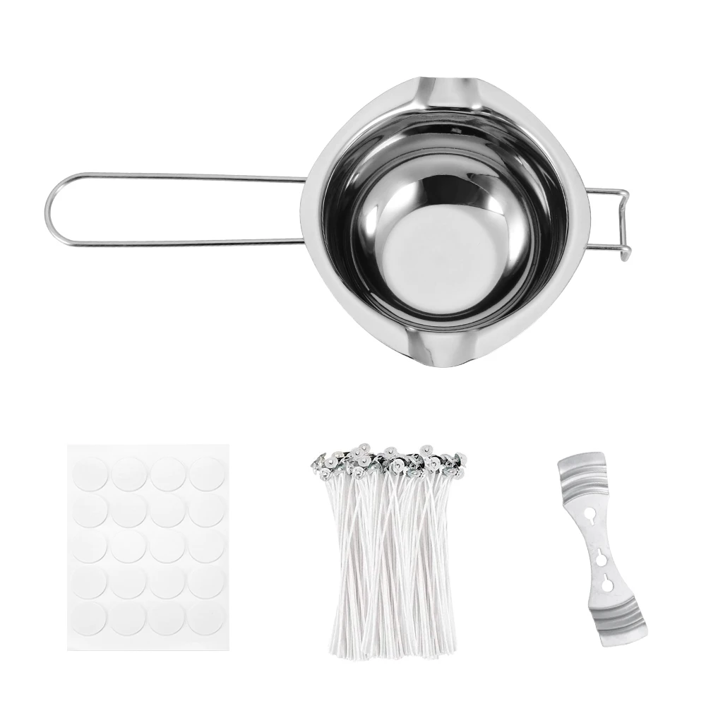 Candle Making Kit DIY Craft Tools with Melting Pot Candle Wick Stickers
