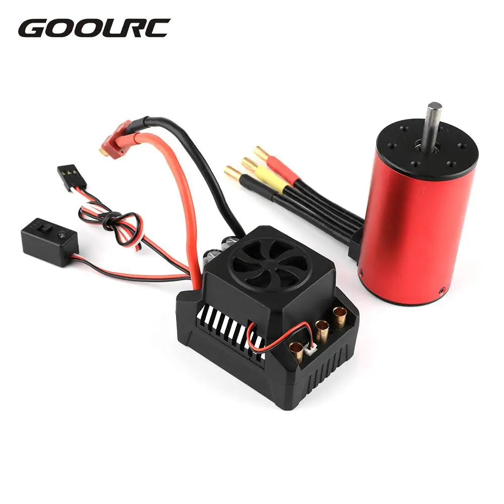Goolrc бесщеточный двигатель 3660 3800KV бесщеточный мотор с 60A водонепроницаемый ESC 6,0 V/3A BEC для 1/10 RC автомобиль гусеничный грузовик