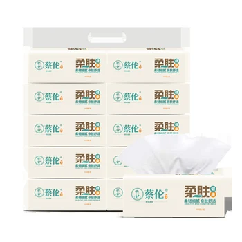 

10 Packs 100 Pcs 3 Layers Toilet Tissue Facial Tissue Pure White Toilet Roll Paper Soft Toilet Paper Skin-friendly Paper Towel