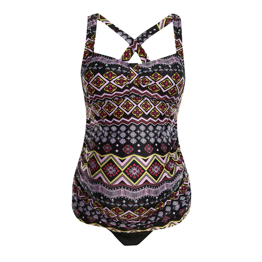 

Pregnancy Swimsuit Women Maternity Print Bikini Swimwear Summer Sleeveless Swimsuits Backless Bathing Suit Pregnant Beachwear