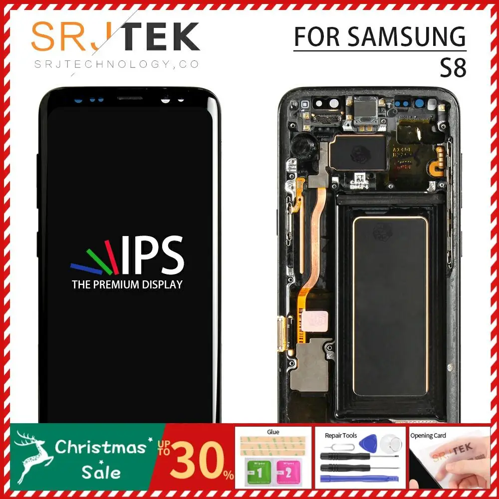 Протестированный для SAMSUNG Galaxy S8 ЖК-дисплей сенсорный дигитайзер сенсор сборка для S8+ S8 Plus ЖК G950F G955 G955F ЖК-экран+ рамка