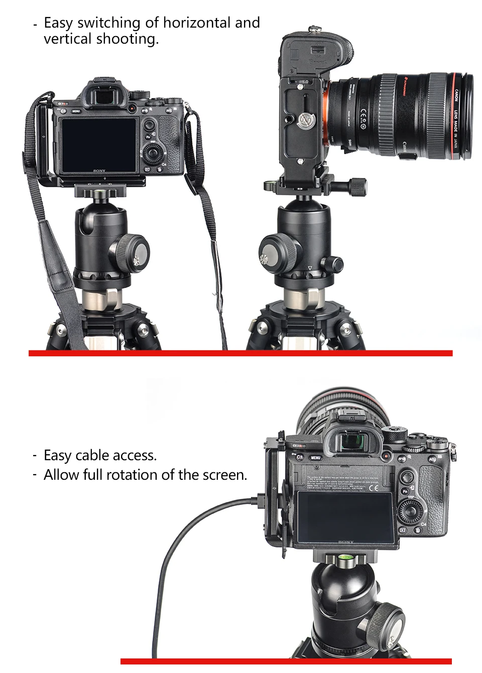 SUNWAYFOTO PSL-A7RIV камера БЫСТРОРАЗЪЕМНАЯ пластина для SONY A7RIV A7R4 L Пластина L форма кронштейн опорная плита