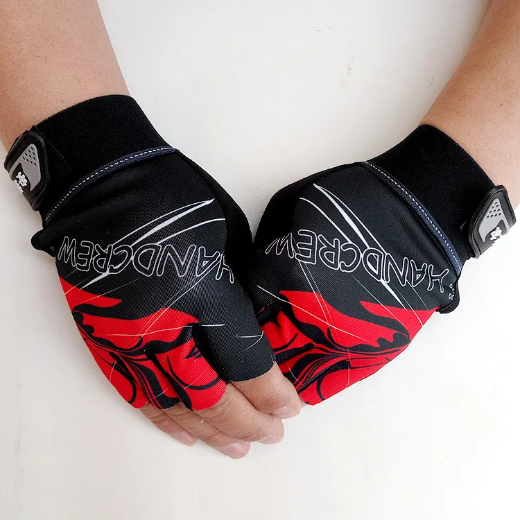 

Men And Women-Spring Half Finger Half Length Gloves Outdoor Sports Riding Race Car Anti-slip Protection Wear-Resistant Breathabl