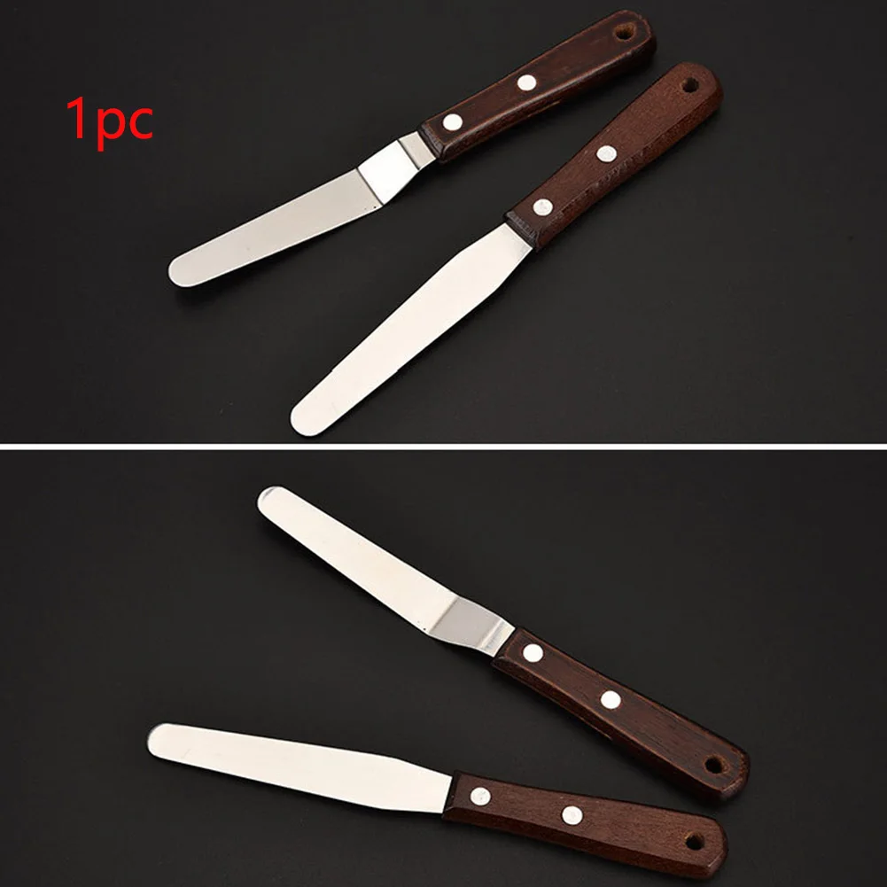 Cream Spatula Knife DIY Kitchen Cake Non Slip Baking Decorating Tools Icing Frosting Professional Smoother Stainless Steel