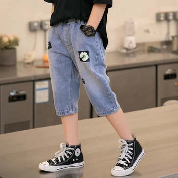 

Teenager Jeans for Boys Kids Shorts 4-16 Years Summer Children Casual Pants Thin Cotton Jeans Short Straight Pants Boys Clothes