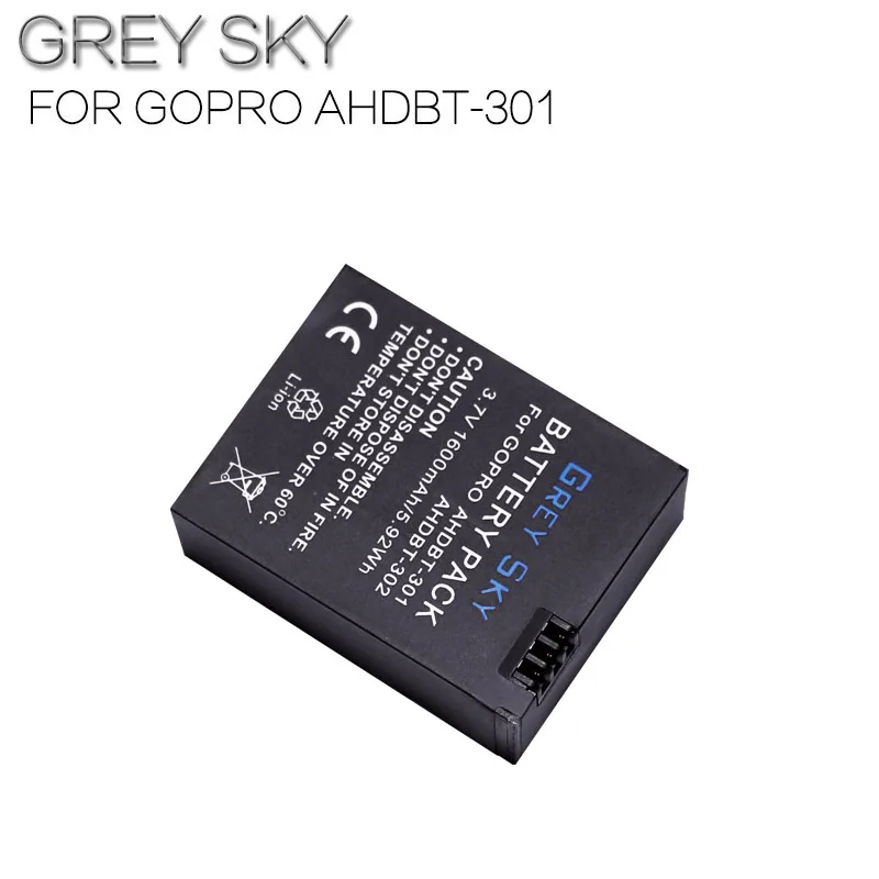 GoPro hero 3 hero 3+ hero 3 hero 3+ батарея+ ЖК двойное зарядное устройство для go pro AHDBT-301 аксессуары для экшн-камеры
