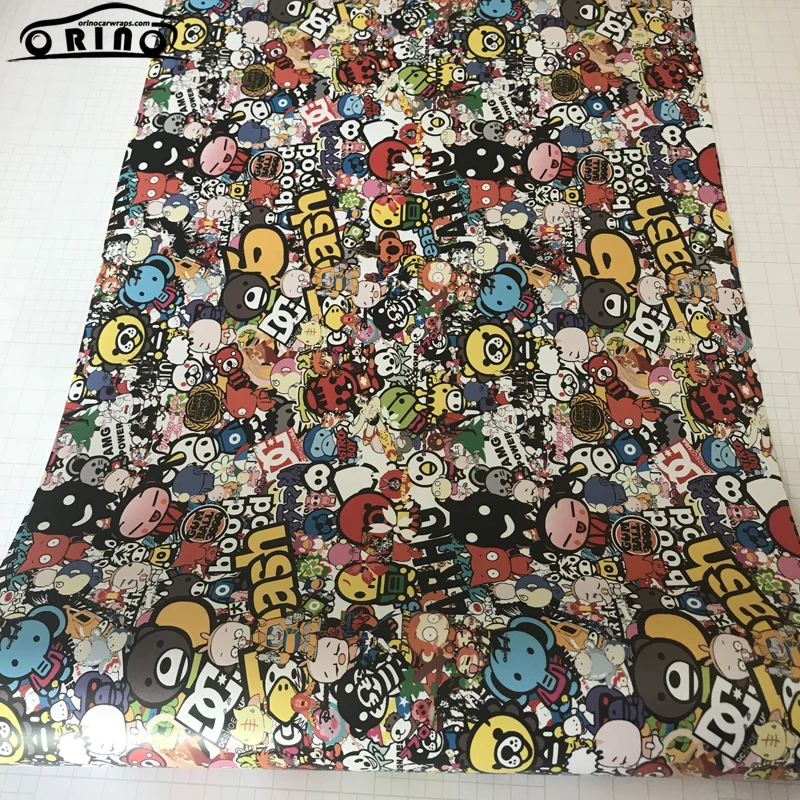 Cartoon JDM Sticker Bomb Vinyl Film-5
