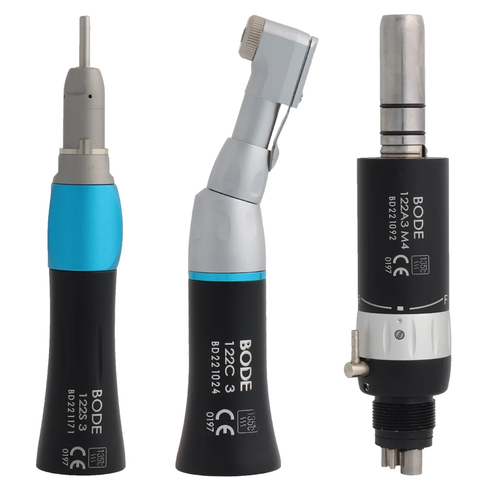 

Стоматологическая низкой Скорость набор наконечников воздушная турбина прямой нос угловой наконечник пневматический двигатель Мидвест 4 отверстия M4 1:1 черный способствует