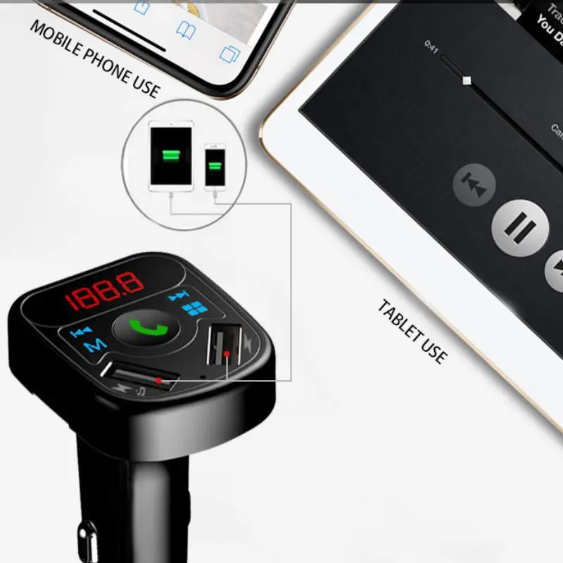 Balight USB зарядное устройство автомобильный комплект громкой связи беспроводной Bluetooth fm-передатчик ЖК MP3-плеер автомобильные аксессуары аудиокабель