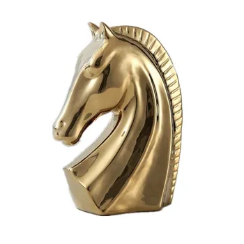 

MINIMAL MODERN CREATIVE HORSE HEAD STATUES ANIMALS FIGURINE CERAMIC ART&CRAFT LIVING ROOM OFFICE ORNAMENTS R663