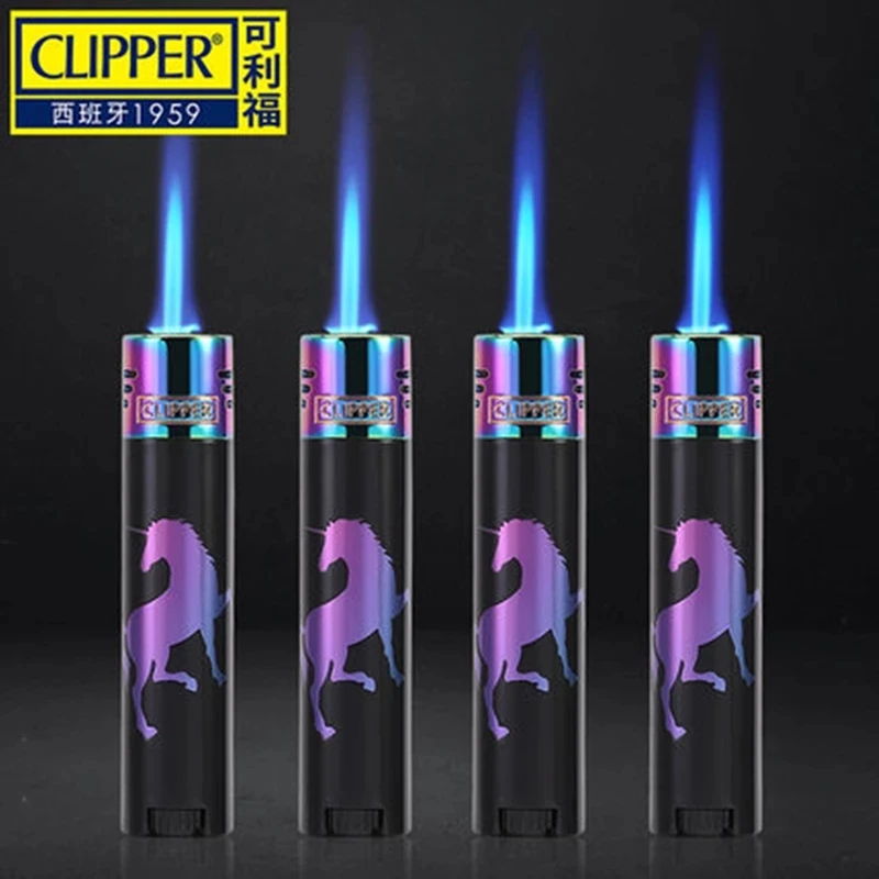 Original Clipper From Spain Metal Free Fire Butane Gas Lighter Nylon  Explosion-proof Portable Grinding Wheel Inflatable Lighters