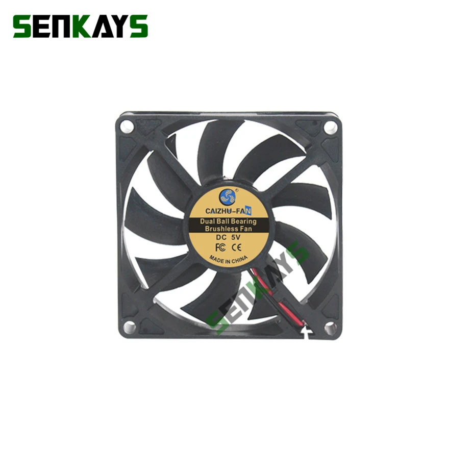 Computador Cpu Ventilador de Refrigeração Rolamento de Esferas Dupla 2pin 8015 80 mm 80x80x15 mm dc 5v 12v 24v