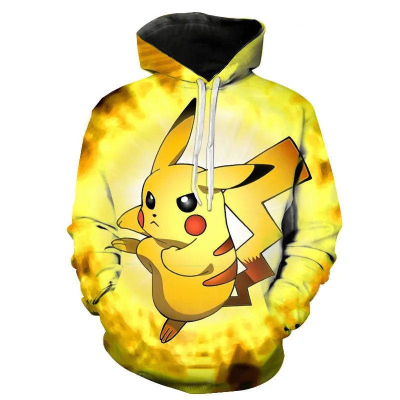 

2020 Fall/Winter Pokemon 3d Printed Men's And Women's Hoodies Fashion Children's Cartoon Anime Sweatshirts All-Match Cool Coat