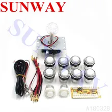 1 плеер с нулевой задержкой DIY PC аркадные наборы для Mame Fighting Games с подсветкой джойстик sanwa style 5V светодиодная Кнопка