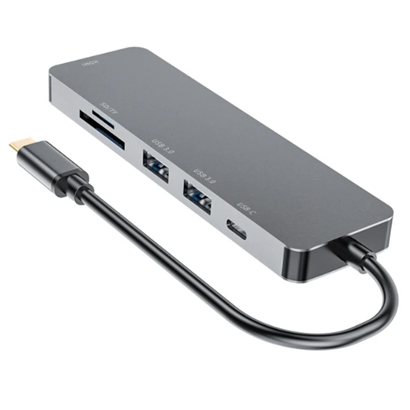 USB C Hub 6 в 1 3 0 порт расширитель адаптер 4K HDMI HD PD Быстрая зарядка док станция для