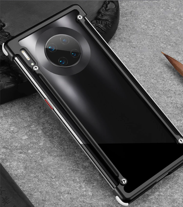Oatsbasf Алюминиевый металлический бампер чехол для huawei mate 30/Pro Роскошная подушка безопасности Защита от падения жесткий чехол для huawei mate 30