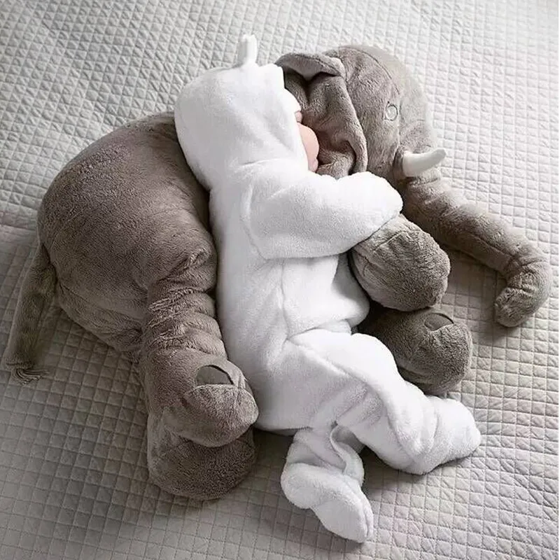 40cm/60cm Cute Infant Plush Elephant Doll Pillow