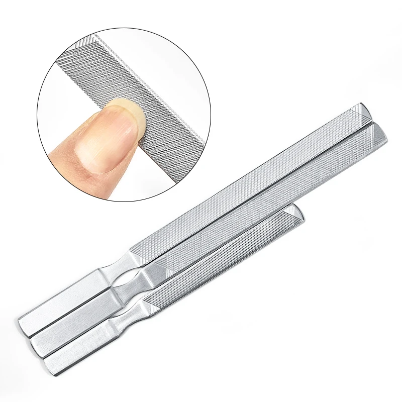 1 шт. пилка для ногтей из нержавеющей стали, буферный металлический двухсторонний шлифовальный стержень, маникюрный набор для шлифовки, шлифовальный буфер, маникюрные инструменты для дизайна ногтей
