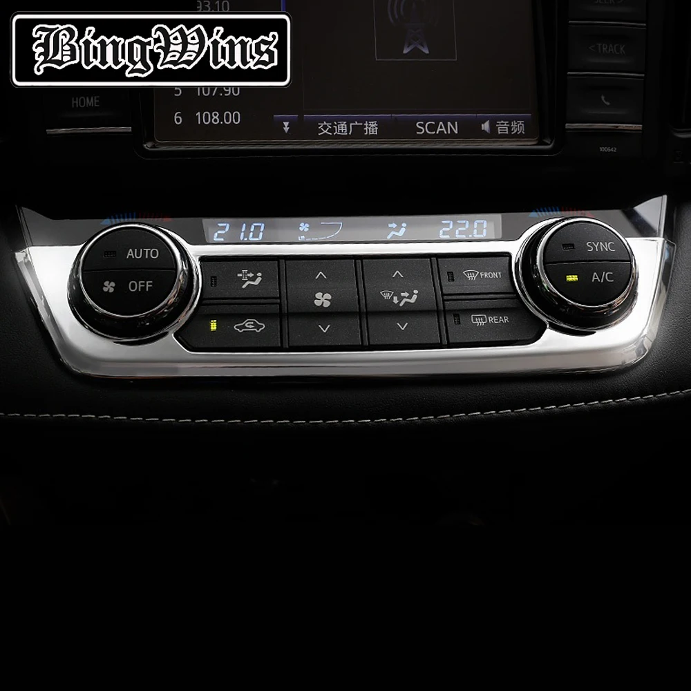 BeingWins автомобильный Стайлинг для Toyota RAV4 16-19 автомобильный Стайлинг ABS внутренняя панель кондиционера декоративные аксессуары с блестками
