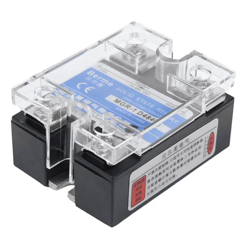 

24-480V AC DC to 3-32VDC Output Single Phase SSR Solid State Relay 40A