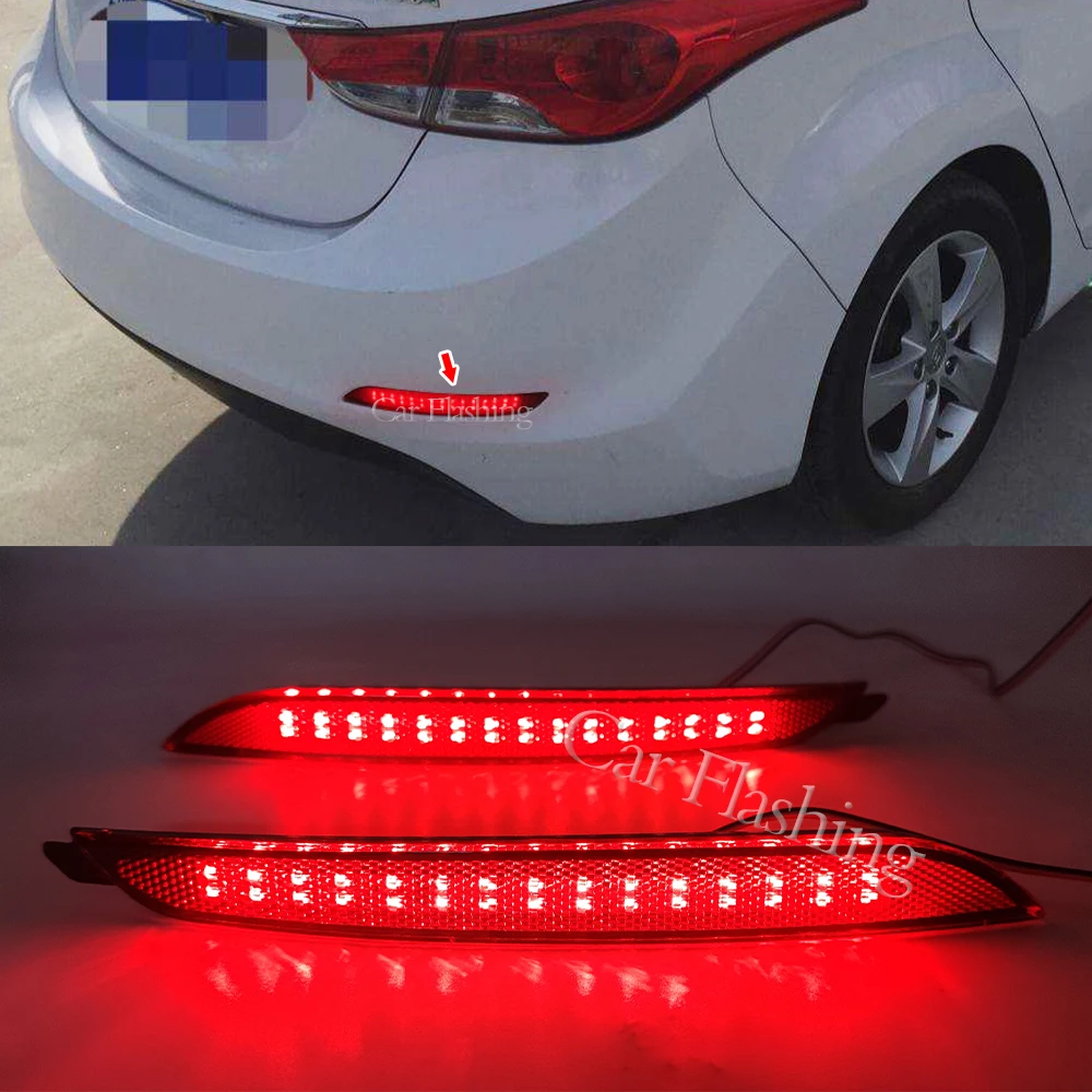 Car Flashing 1 Set LED Rear Bumper Light For Hyundai Elantra 2012 2013