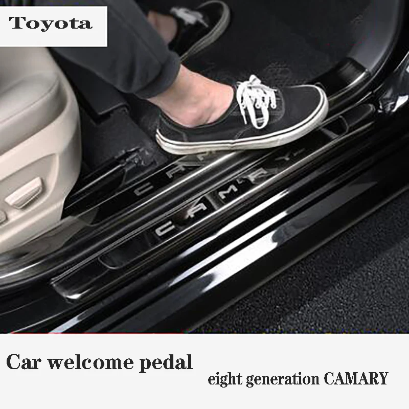 Применение только для Toyota 18-19 восемь поколения CAMARY Добро пожаловать педаль переоборудована с отделкой педали из нержавеющей стали Добро пожаловать
