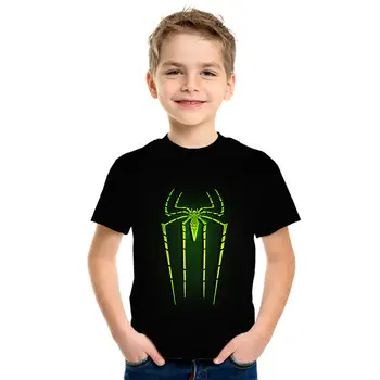 

New Children T Shirts Short Sleeve Popular Hero Spiderman Superman Print Baby Boy Tee Kids T-Shirt Summer Tops tee Free Shipping
