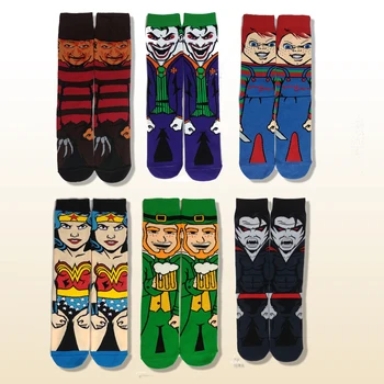 

Cartoon Anime horrible movie Skateboard socks cotton crazy stocking sock personality popular summer dress socks носк