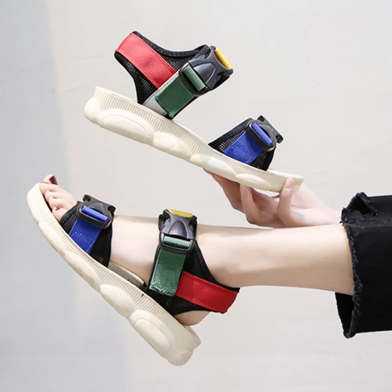 Женские сандалии на платформе летние дизайнерские туфли квадратном каблуке