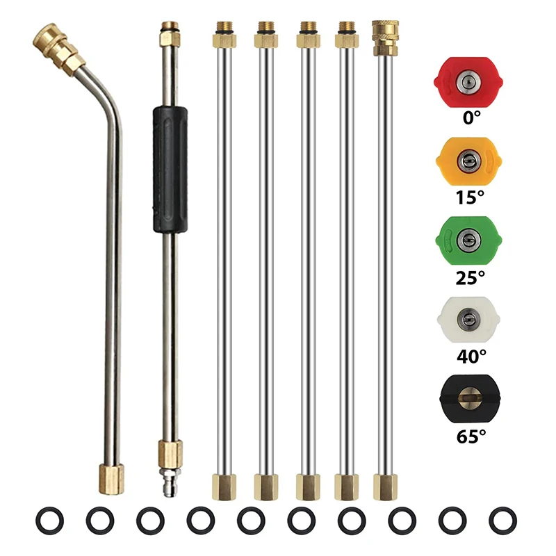 

Gutter Cleaning Tool Pressure Washer - Extension Wands,Roof Cleaner Nozzle Replacement Anti-Leaked Ring 1/4 Quick Connect