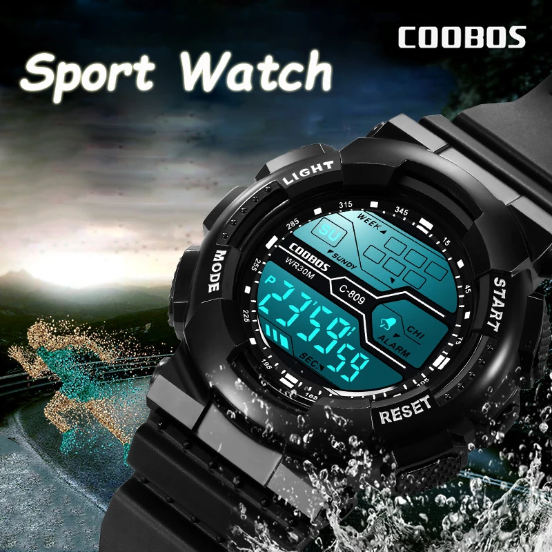 Тренд мужские спортивные цифровые милитари часы водонепроницаемые мужские s Часы светодиодный светящиеся наручные часы мужские повседневные резиновые часы reloj hombre