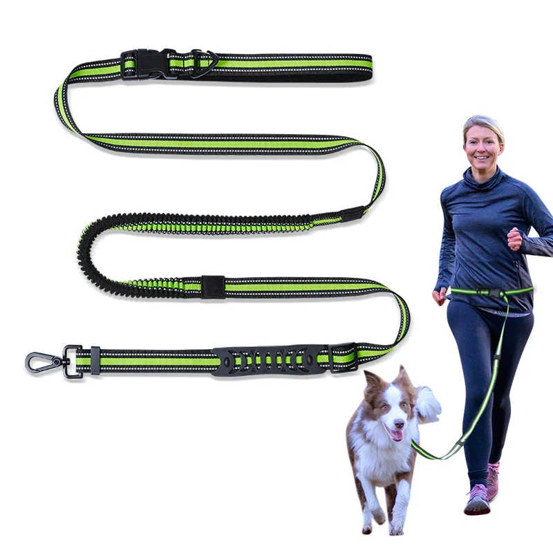 

Reflective Adjustable Hands Cat Dog Free Running Walking Jogging Pet Lead Leash Waist Elasticity Belt Chest Traction Rope Leash