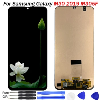 

Original Super Amoled LCD For Samsung Galaxy M30 M305F Replacement LCD Display With Touch Screen Digitizer Assembly with Tools