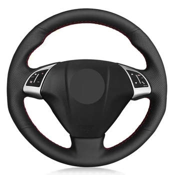 

Car Steering Wheel Cover Black Genuine Leather For Fiat Punto Bravo Linea 2007-2019 Qubo Doblo 2008-2015 Grande Punto