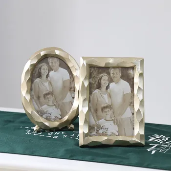

Retro Resin Geometric Stereo Photo Frames Family Photos Holders Wedding Desktop Picture Frames for Paintings Decoration Gifts