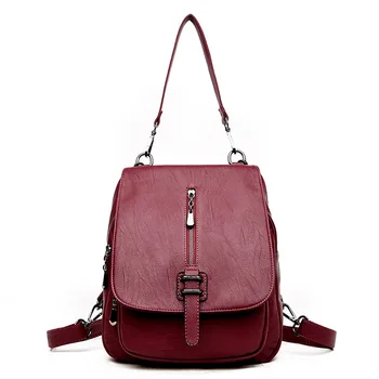 

2020 Backpack Women's Korean-style Casual Soft Leather Lightweight Single Shoulder Women's Two WOMEN'S Bag