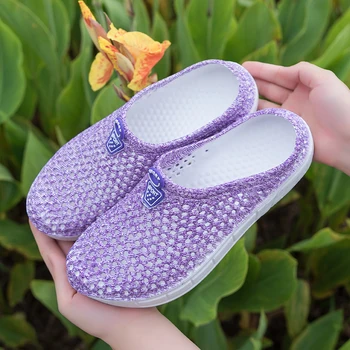 

PULOMIES Summer Women Slippers Platform Clogs Outdoor Garden Shoes Female Pool Sandals Bathroom Flip Flops Mules Beach Slippers