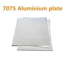Plaque d'aluminium d'aviation 7075, épaisseur de la plaque, matériel de bricolage, toutes les tailles, panneau d'imprimante 3D CNC T6 dur avec Membrane 