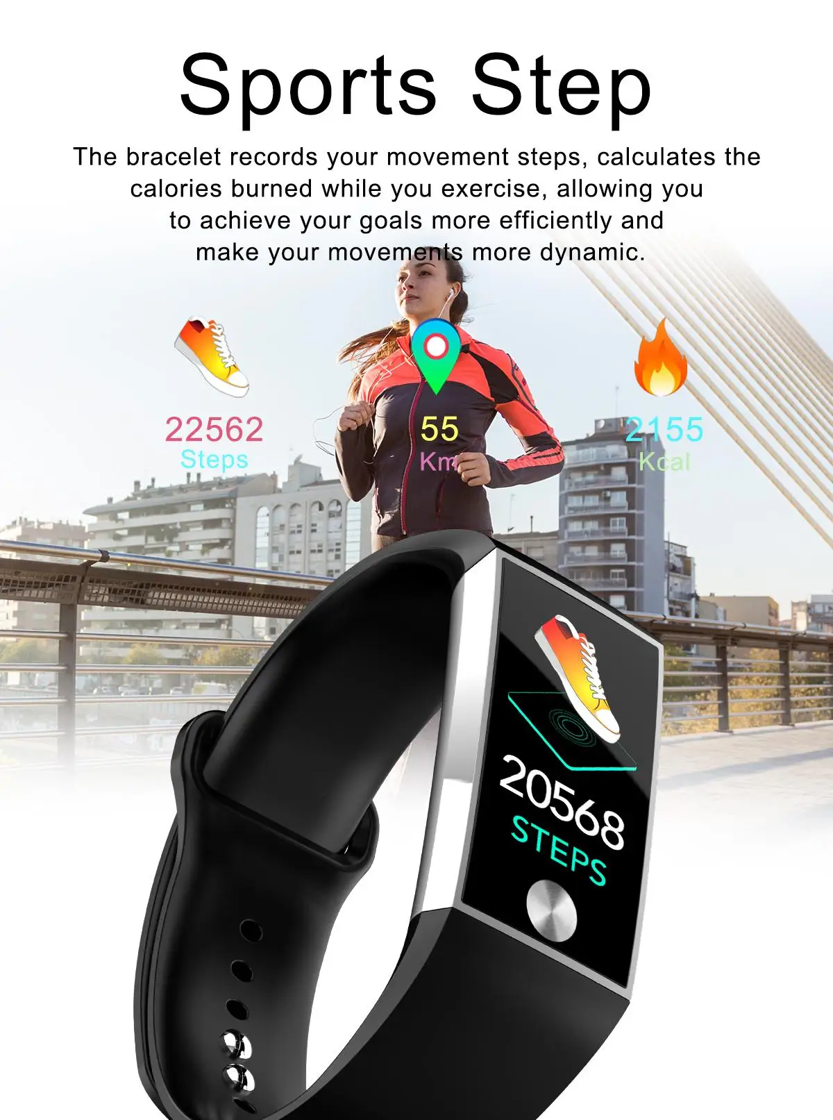 S28 умный Браслет 1,14 дюймов цветной экран PPG+ ЭКГ Пульс кровяное давление кислородный мониторинг IP67 водонепроницаемый спортивный браслет