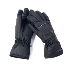 Зимние перчатки унисекс с электрическим подогревом, водонепроницаемые, регулируемые, с сенсорным экраном, теплые комплекты, хлопок+ PU контроль температуры