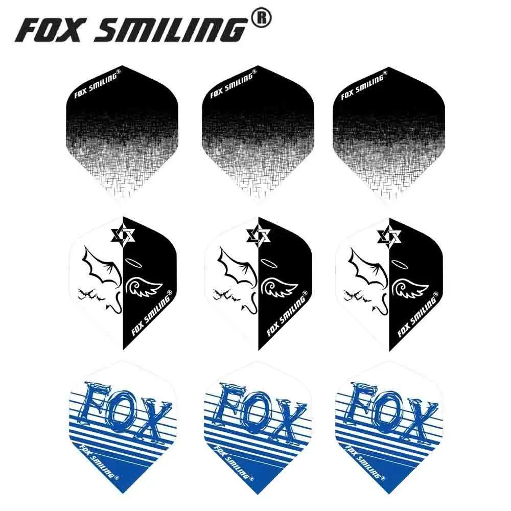 6 шт. нейлоновые дротики валы с 6 шт. PET полеты Fox Smiling 2BA 35 мм Дротика валы и шесть цветов аксессуары для игры в Дартс