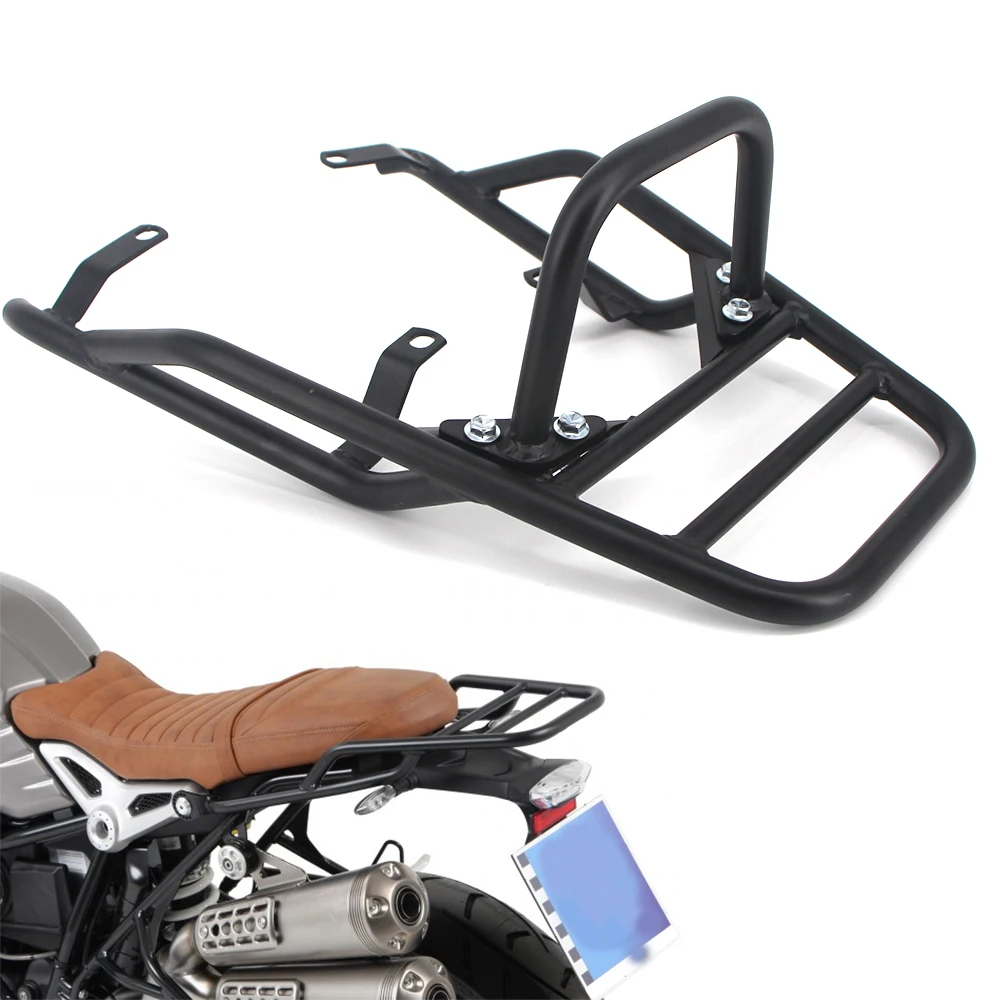 For BMW R NINE T R NINET R9T R 9 T 9T Pure Racer Scrambler 2014-2018 Motorcycle Rear Seat Luggage Carrier Rack with Handle Grip