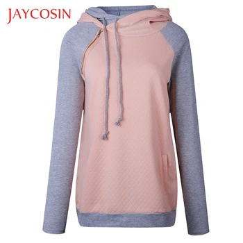 

JAYCOSIN Patchwork Hoodies Sweatshirts Women Casual Fashion Hoodies Ladies Hooded Hoody Warm Pullover Female Sudadera Mujer