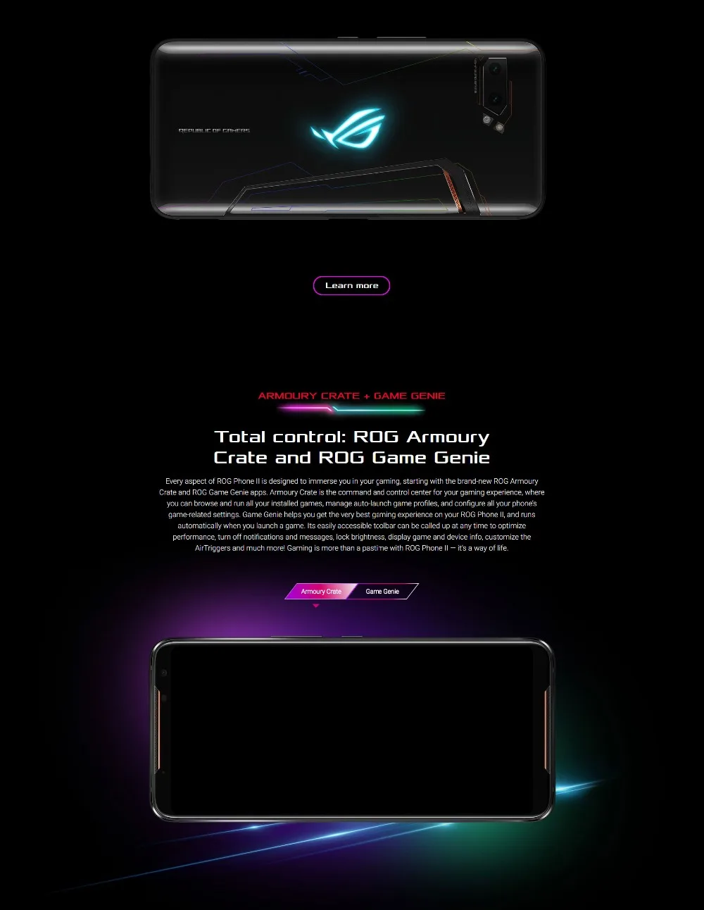 Global Firmware Asus ROG Phone 2 8GB 128GB Gaming SmartPhone ROG Phone II ZS660KL 6.59" Snapdragon 855+ 6000mAh Mobile Phone ddr4 ram