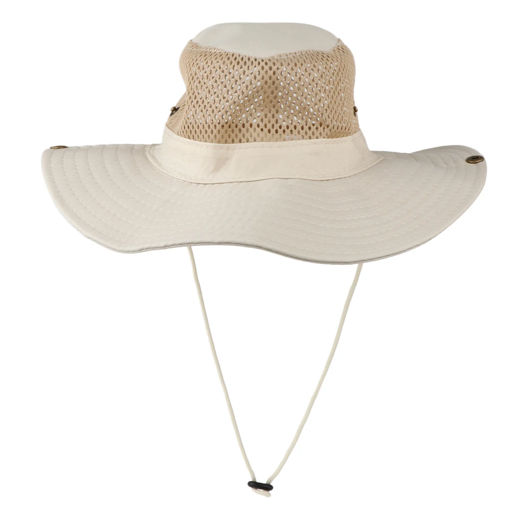 Outdoor Sun Protection Wide Brim Bucket Hat Breathable Boonie Cap for Fishing Boating Hunting Hiking Camping