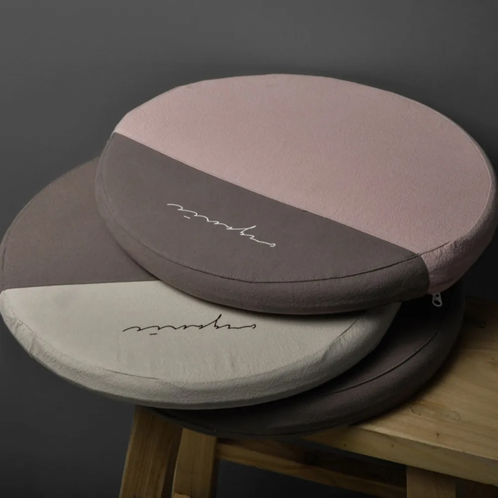 1 шт. круглая подушка для сиденья Memory Foam Core хлопок и лен татами подушка автомобиль мягкий диван памяти хлопок стул подушка
